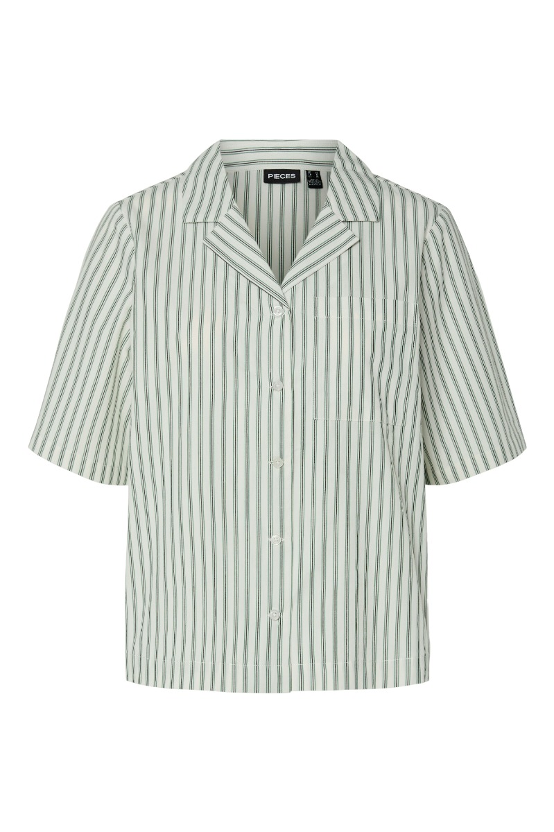 Pieces - Skjorte - Taelyn Ss Shirt - Cloud Dancer