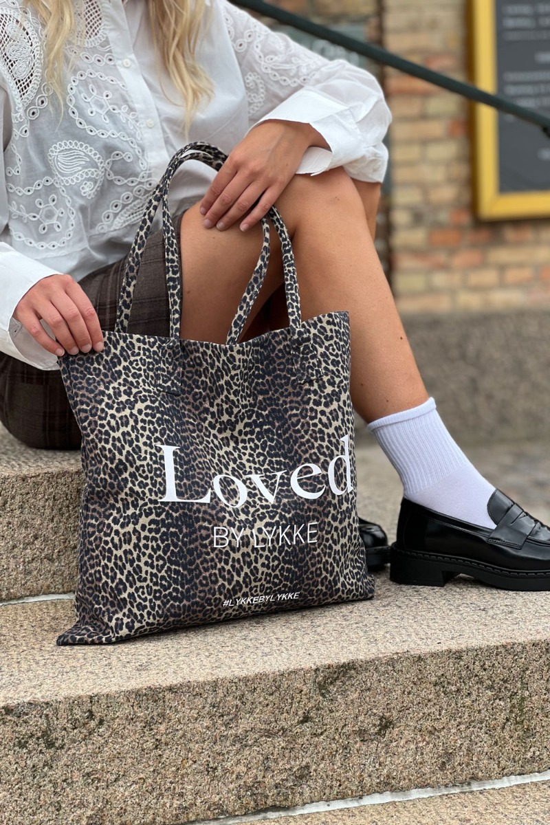 Elsket Af Lykke X Pieces - Pc Lykke Totebag - Sort Leopard