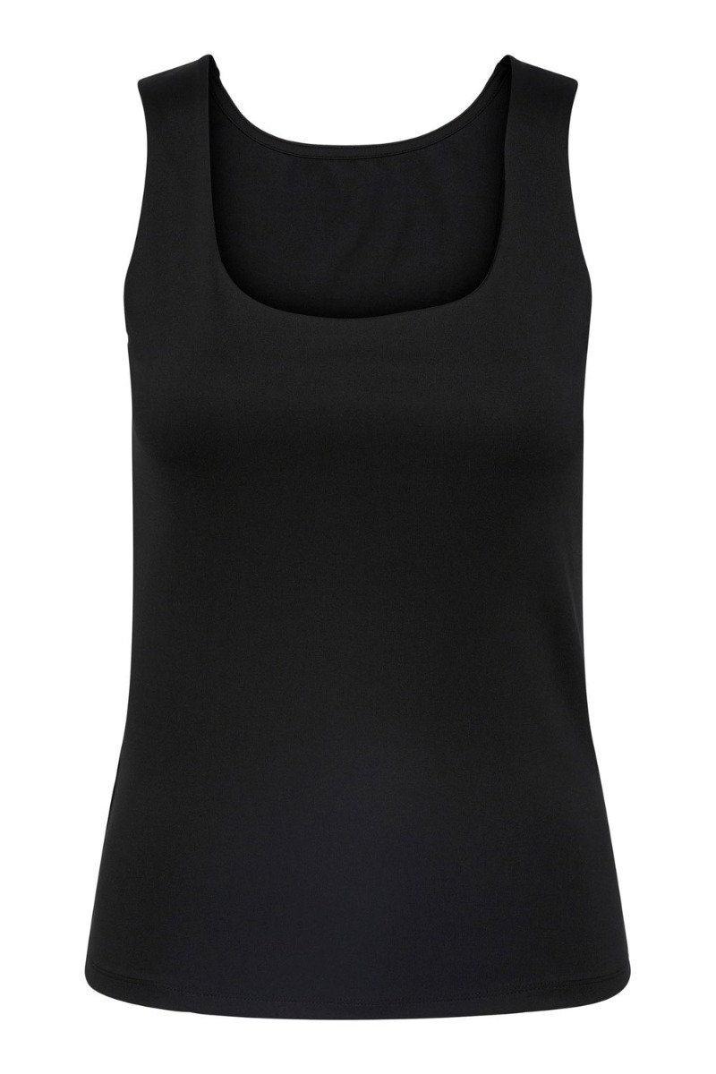 Pieces - Top - Pc Neja Sl Top - Sort Udsalg!