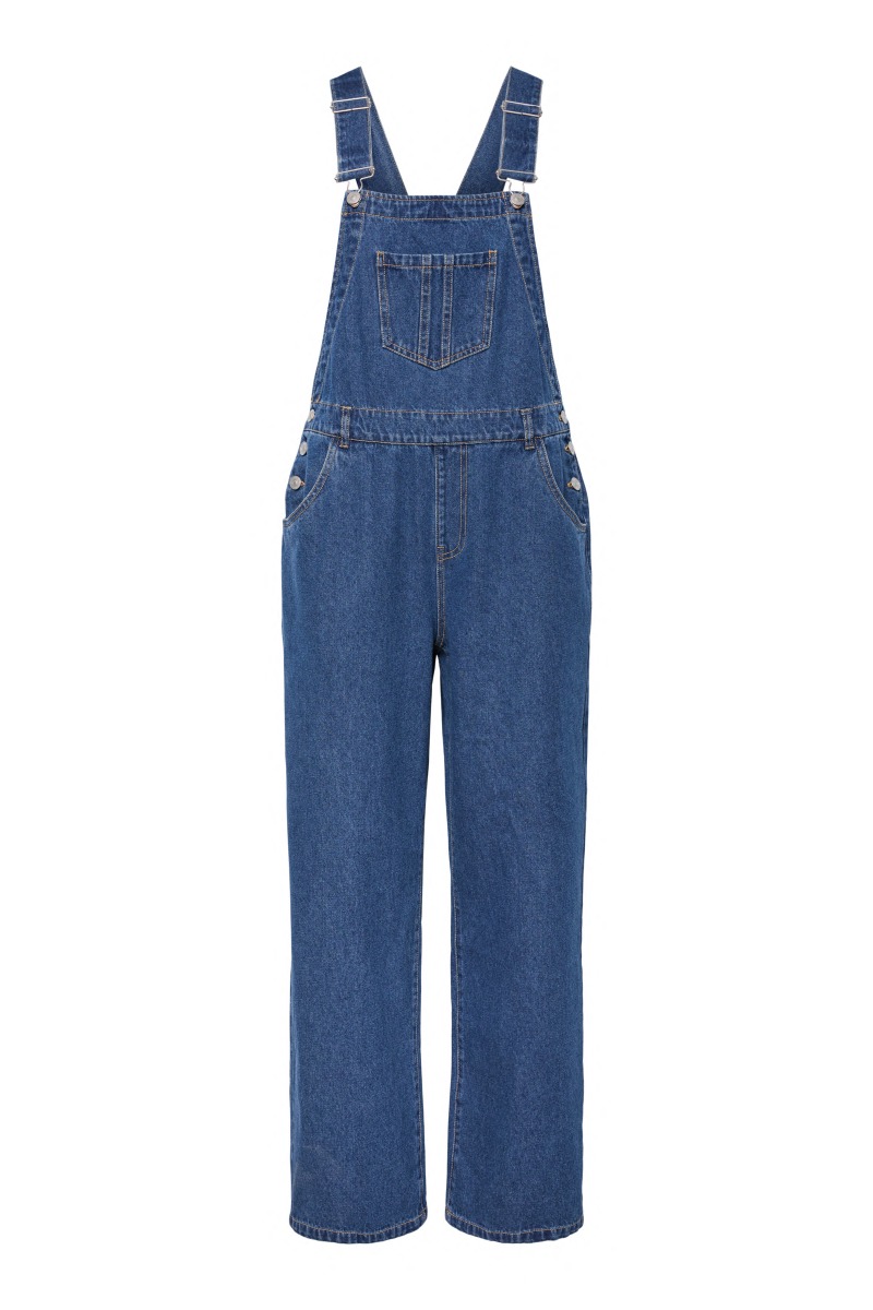 Pieces - Denim Jumpsuit - Fenna i Mørkeblå Denim