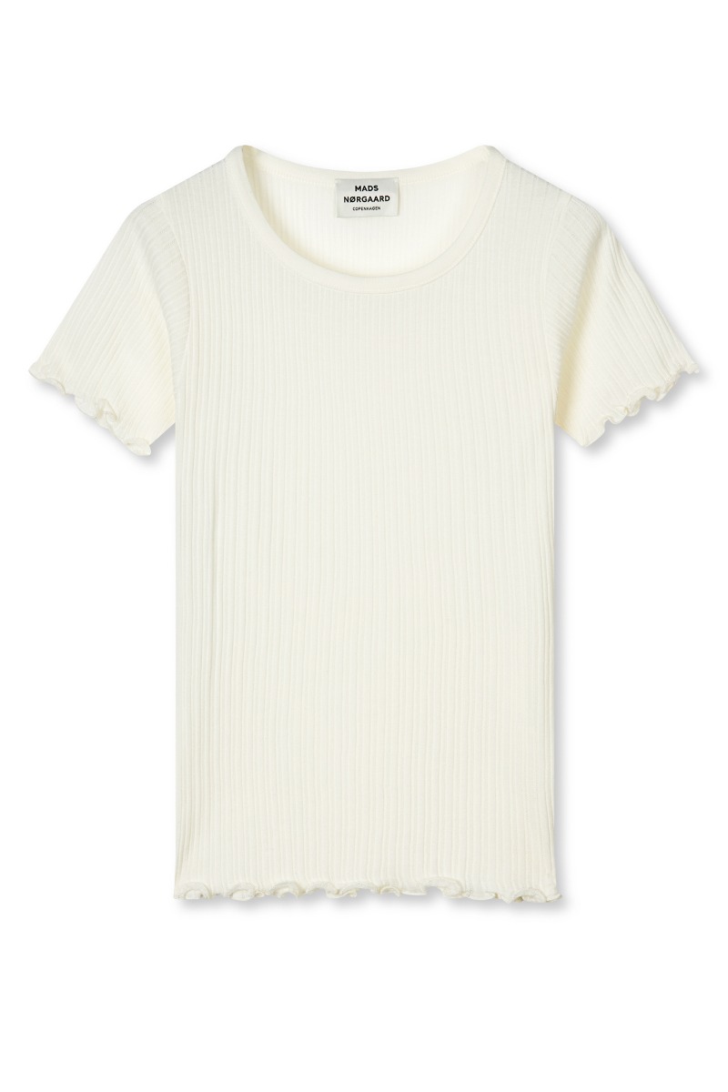 Mads Nørgaard T-shirt - Pointella Trixy Tee - Vanilla Ice