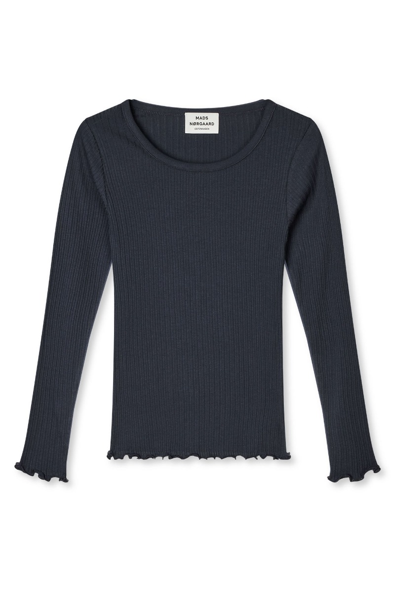 Mads Nørgaard Bluse - Pointella Troja Tee i Parisian Night