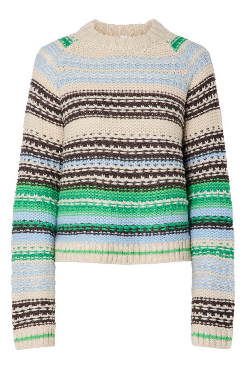 Yas - Bibi Ls Knit Pullover - Clear Sky - Fantastisk Strik!