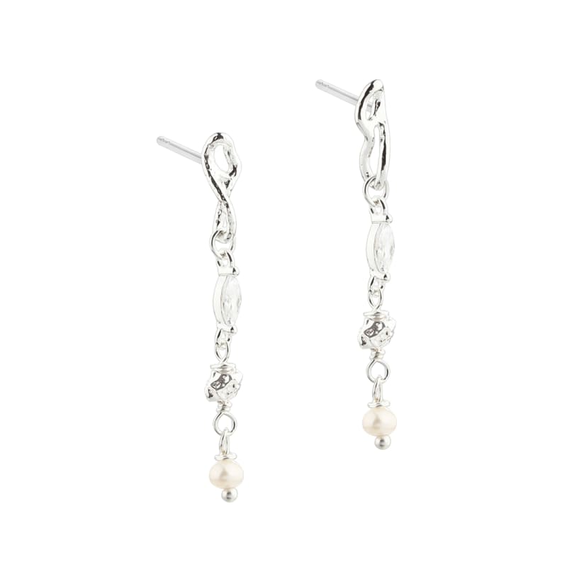 White Garden Earstud  Silver