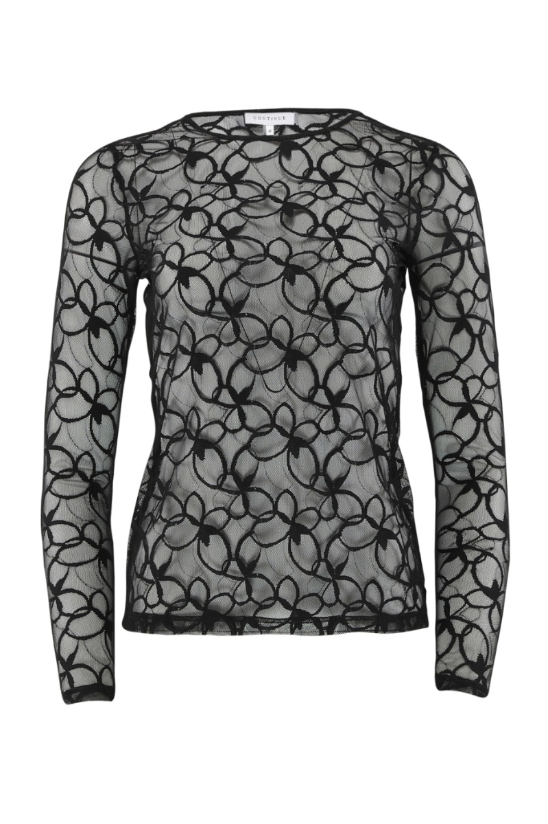 Continue - Bluse - Shannie Mesh - 01 Black