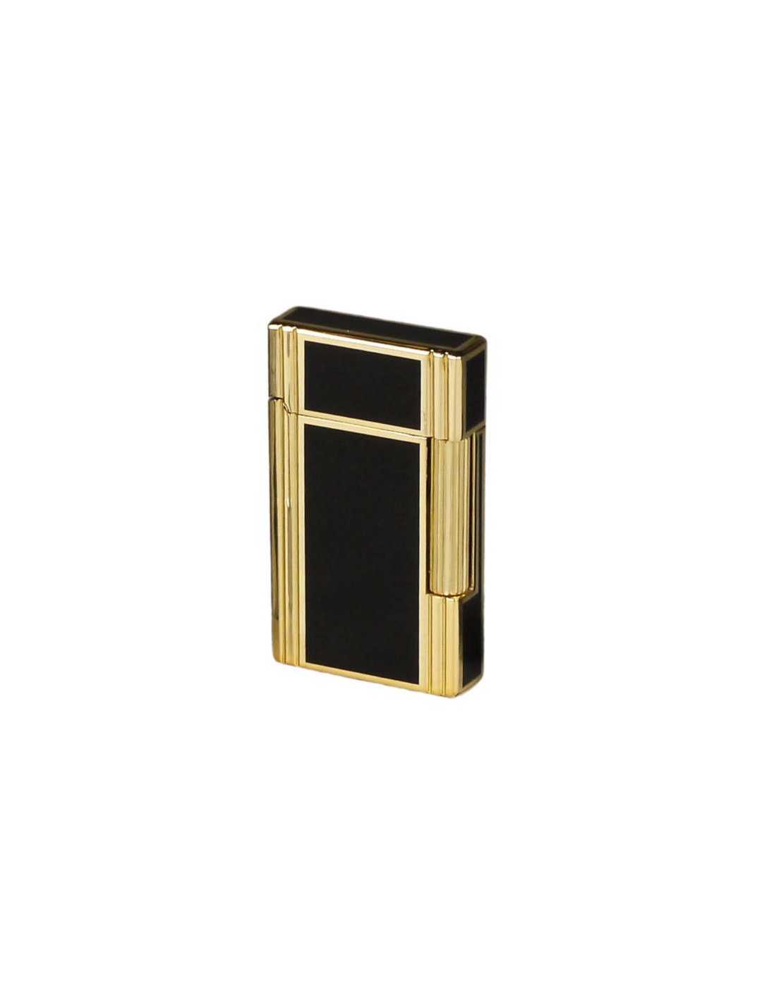 Sky Kvalitets Lighter i Sort og Guld - Stilfuld Flintlighter