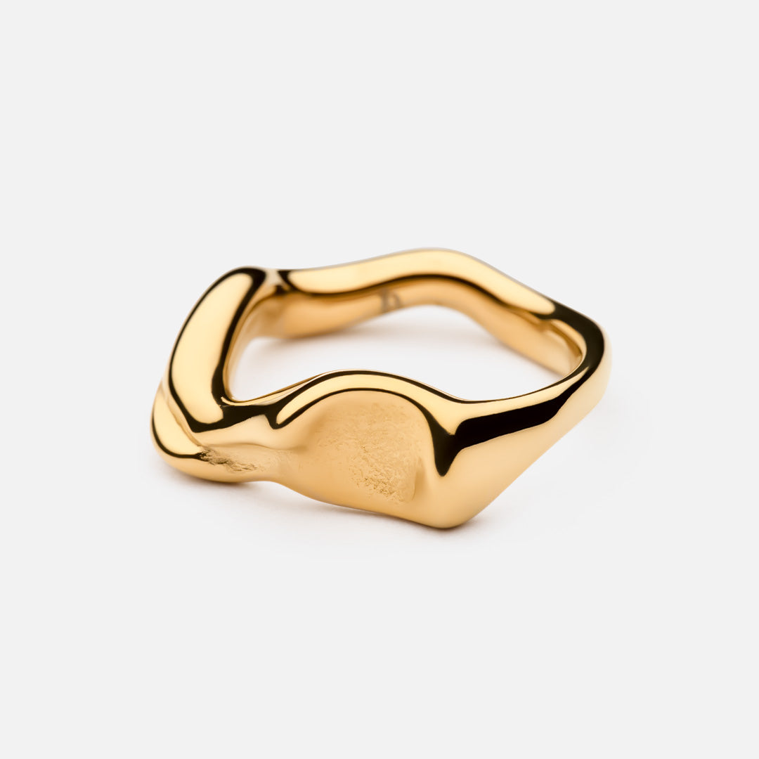 Dune Ring i 18K Guldbelægning - Tidløs Elegance