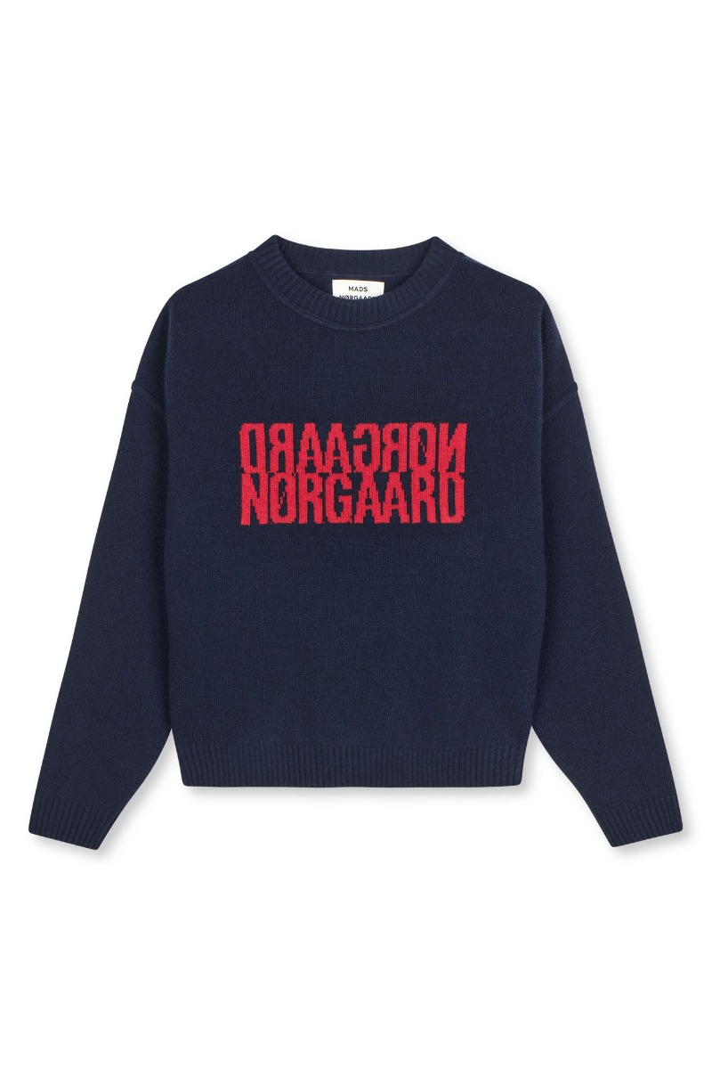 Mads Nørgaard - Yota Knit Tilona Sweater - Mørkeblå Strik