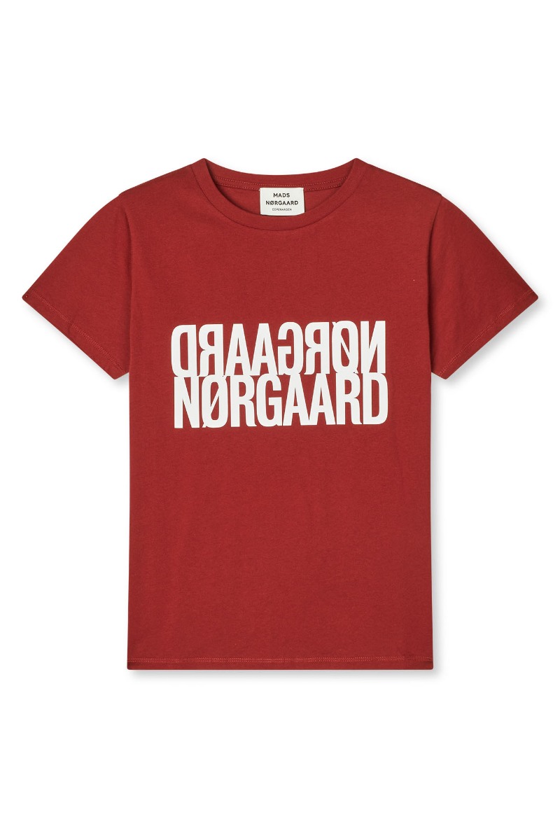 Mads Nørgaard T-shirt - Single Cotton Trenda P Tee - Winery