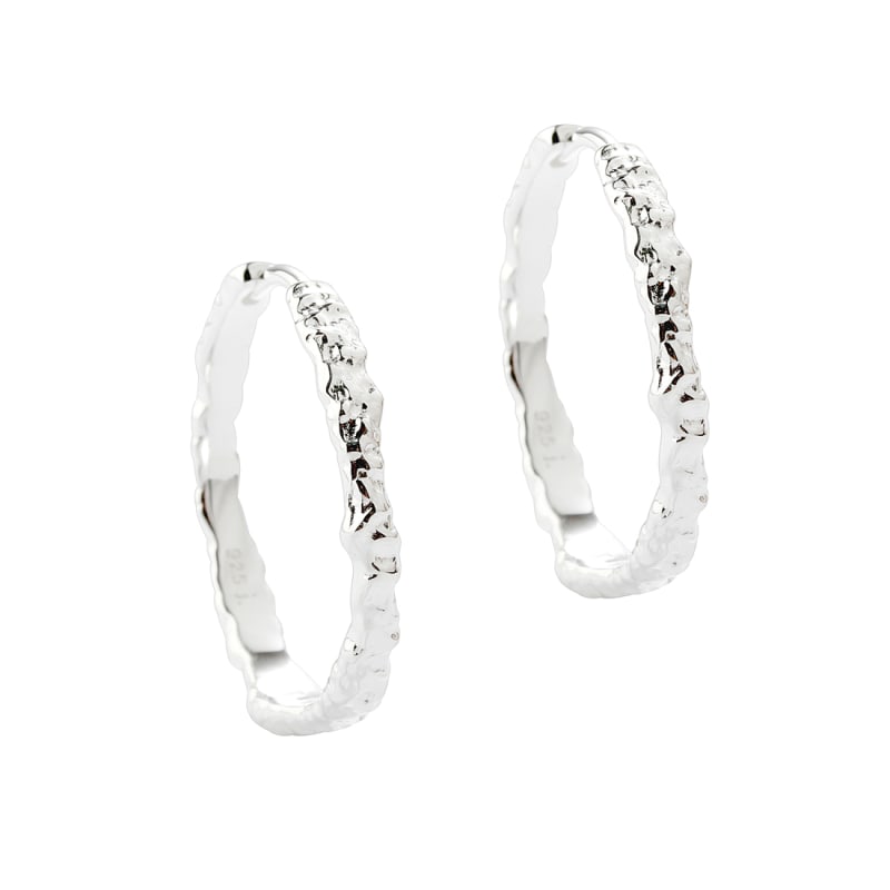 New Mila Hoop Øreringe 25 mm i Sølv - 100% Nikkelfri