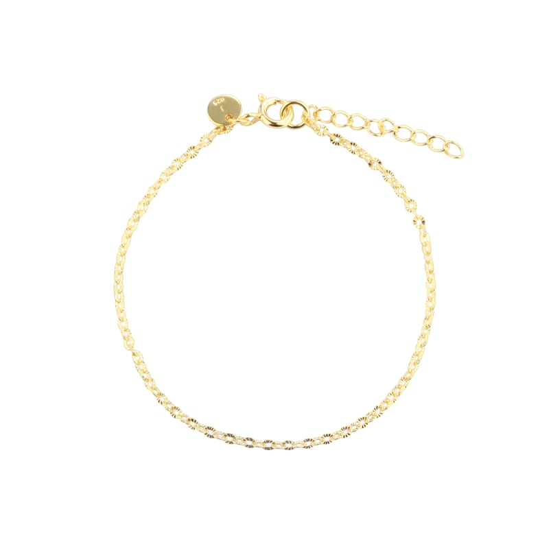 Elegant Armbånd i 925 forgyldt Sterling Sølv
