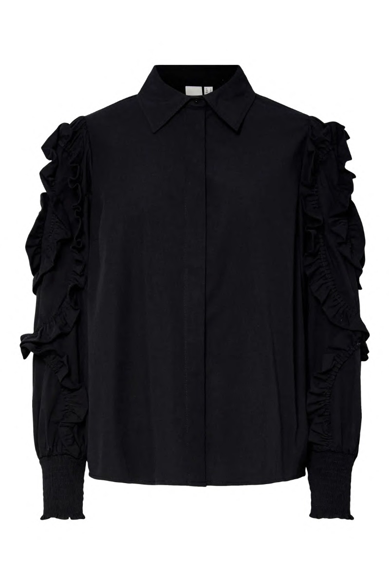 Yas - Skjorte - Yasfrima Ls Shirt - Plain Black