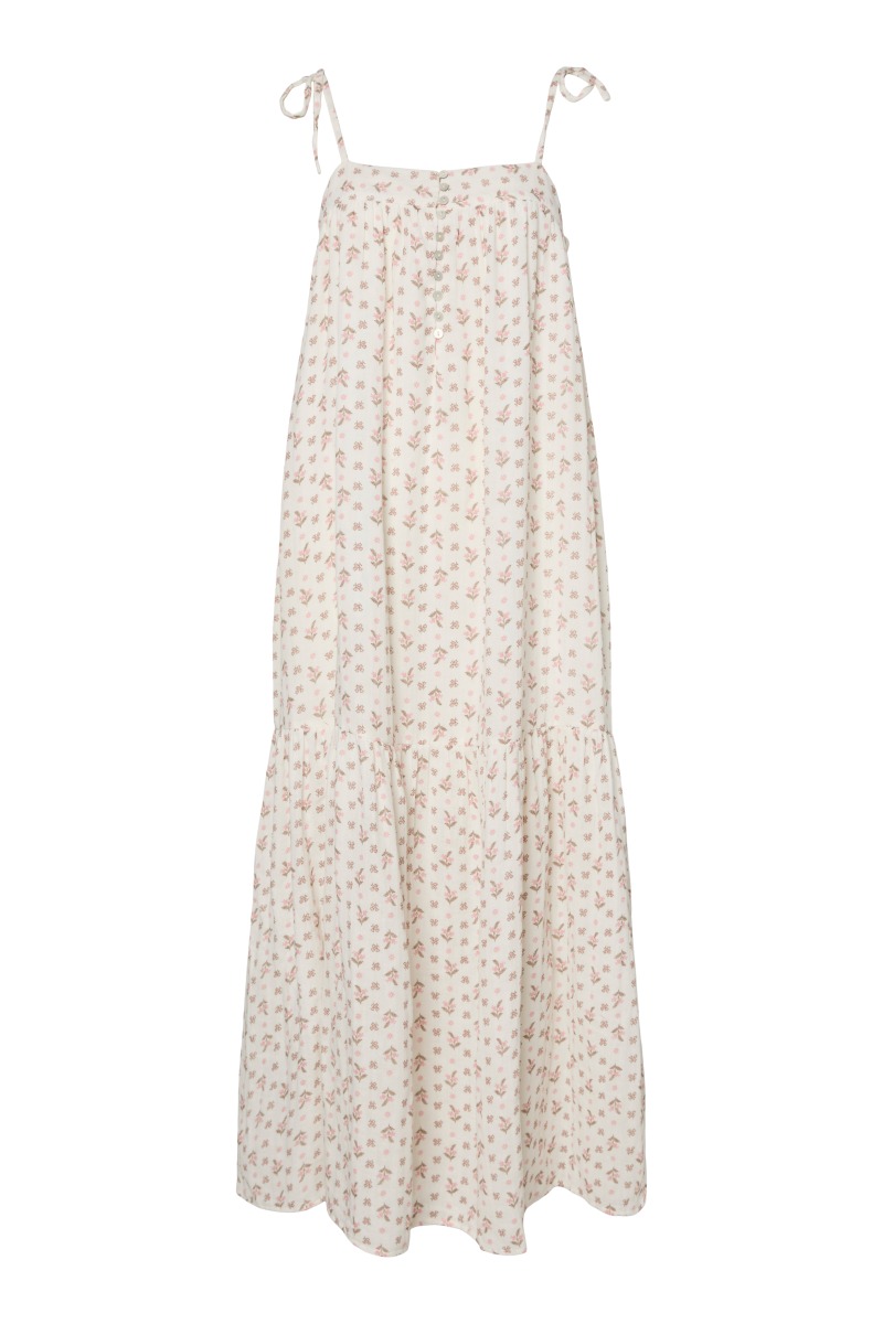 Yas - Kjole - Yona Sl Ankle Dress S - Star White