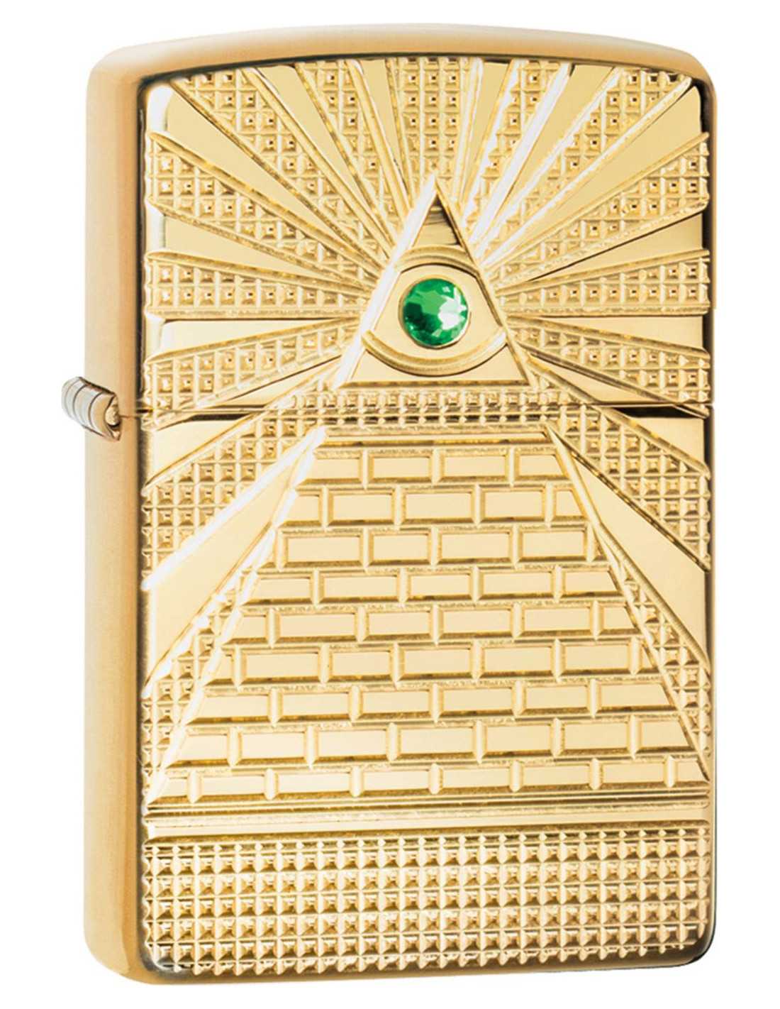 Zippo Lighter "Øjet af Providence" med Swarovski Sten