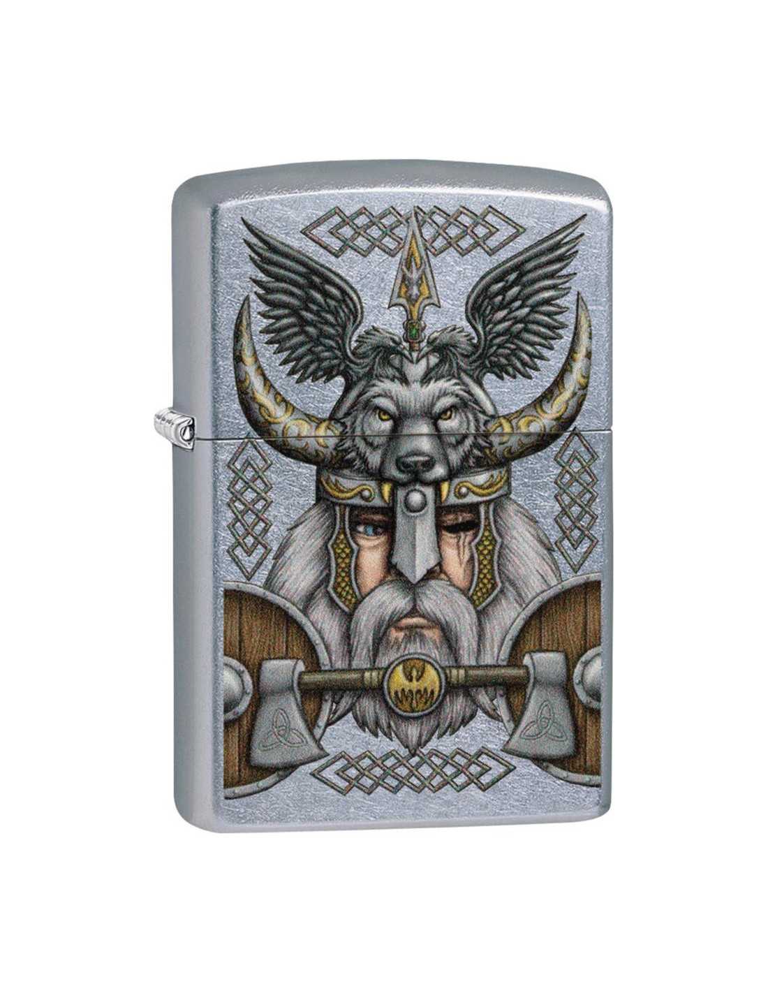 Zippo Lighter "Viking Odin" med opbevaringsæske