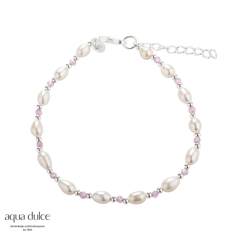 Coast Rose Armbånd i Sølv med Perler - Hurtig Levering!