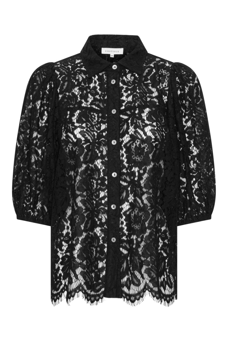 Alicia Blonde Bluse - Sort - Nyhed hos Lykke by Lykke