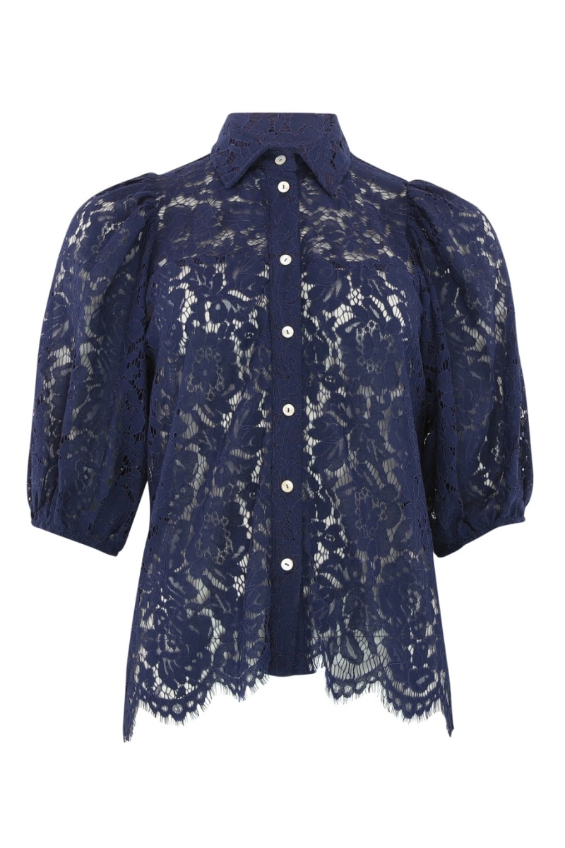 Alicia Blonde Bluse - Marineblå - Ammevenlig Overdel