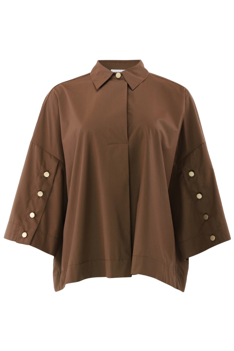 Continue - Bluse - Klara Shirt - Brown Levering Start November