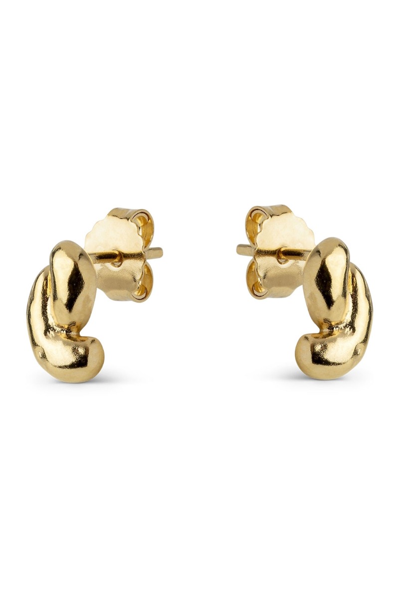 Enamel øreringe - Studs Nari i 18K forgyldt sølv
