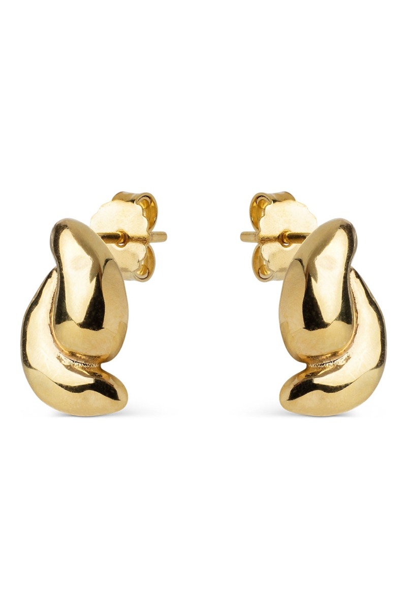 Enamel Øreringe - Studs Tova i Guld - Nyhed!