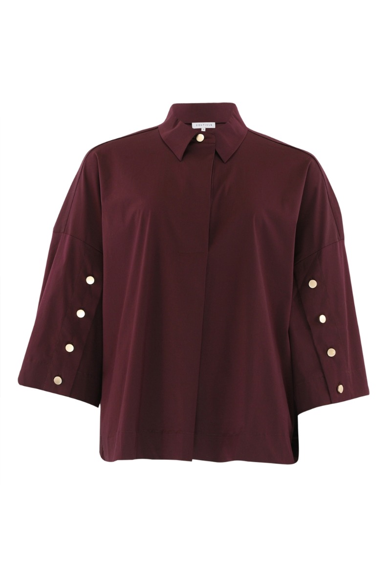 Continue - Bluse - Klara Shirt - Bordeaux Levering Start November