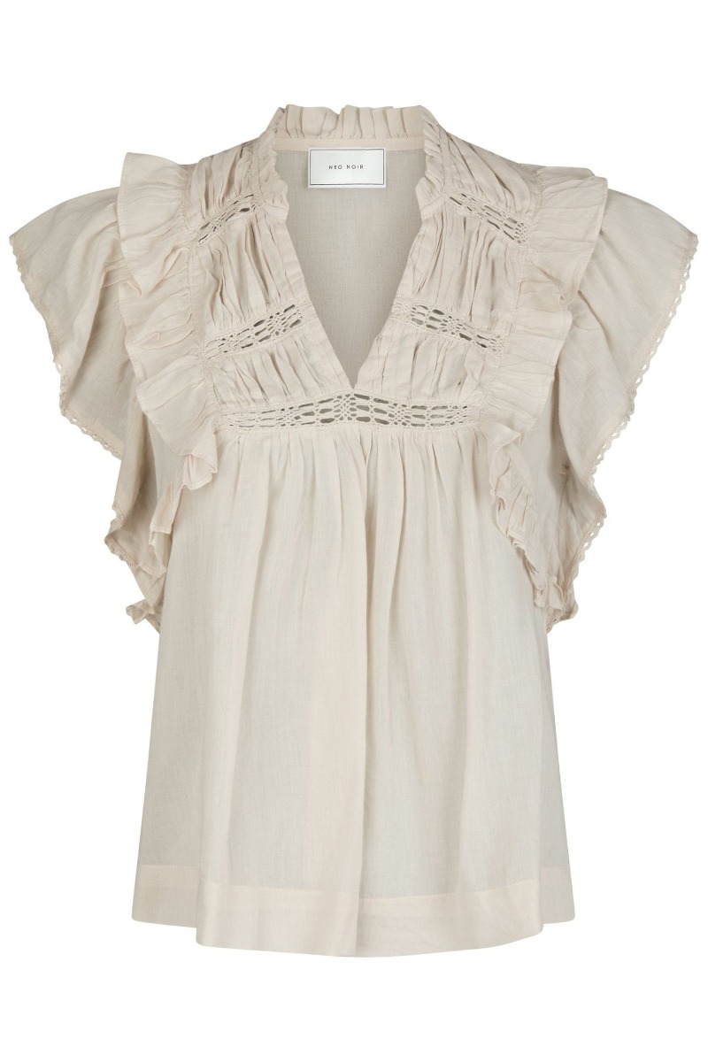 Neo Noir - Jayla S Voile Top - Udsalg i Ivory