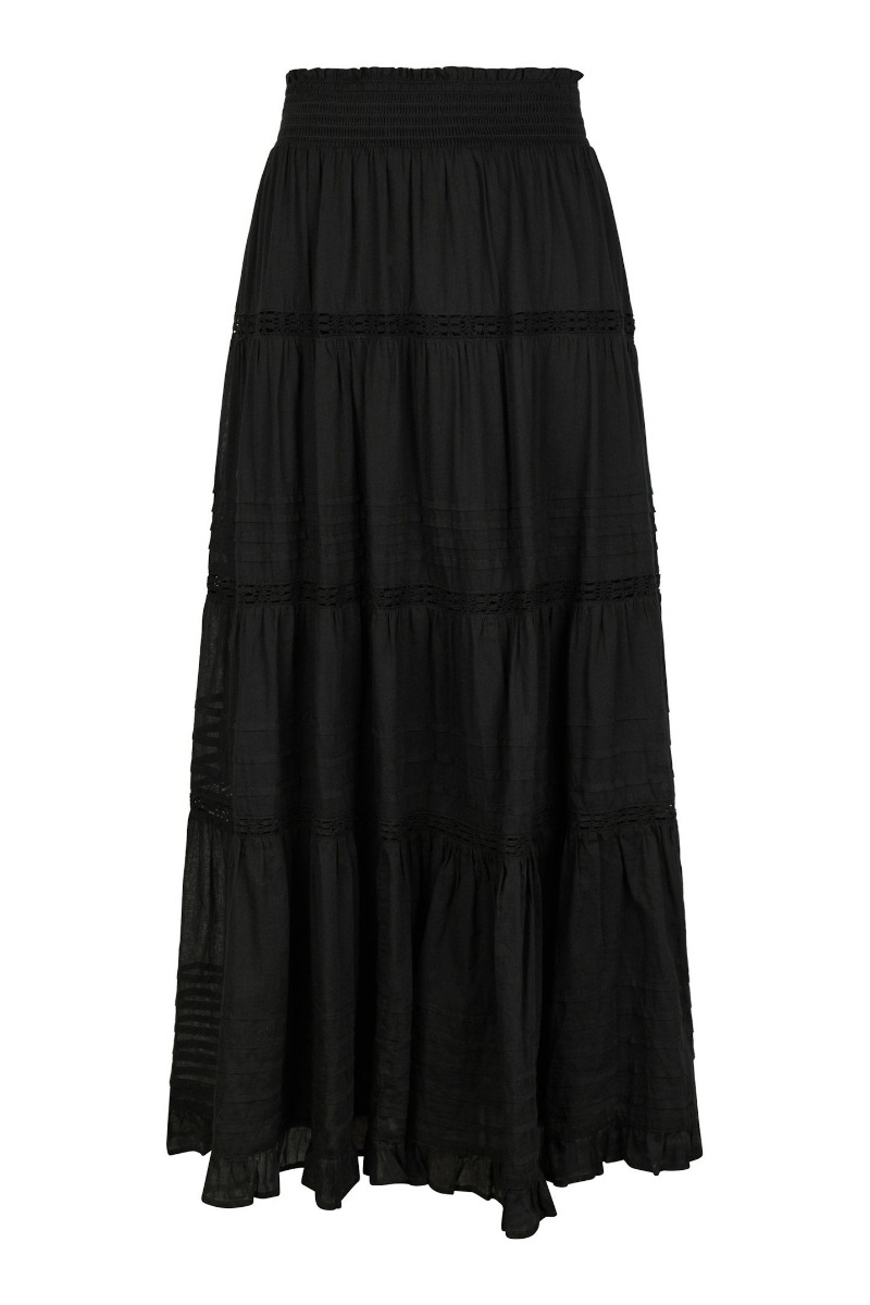 Neo Noir - Felicia S Voile Nederdel - Sort Elegance