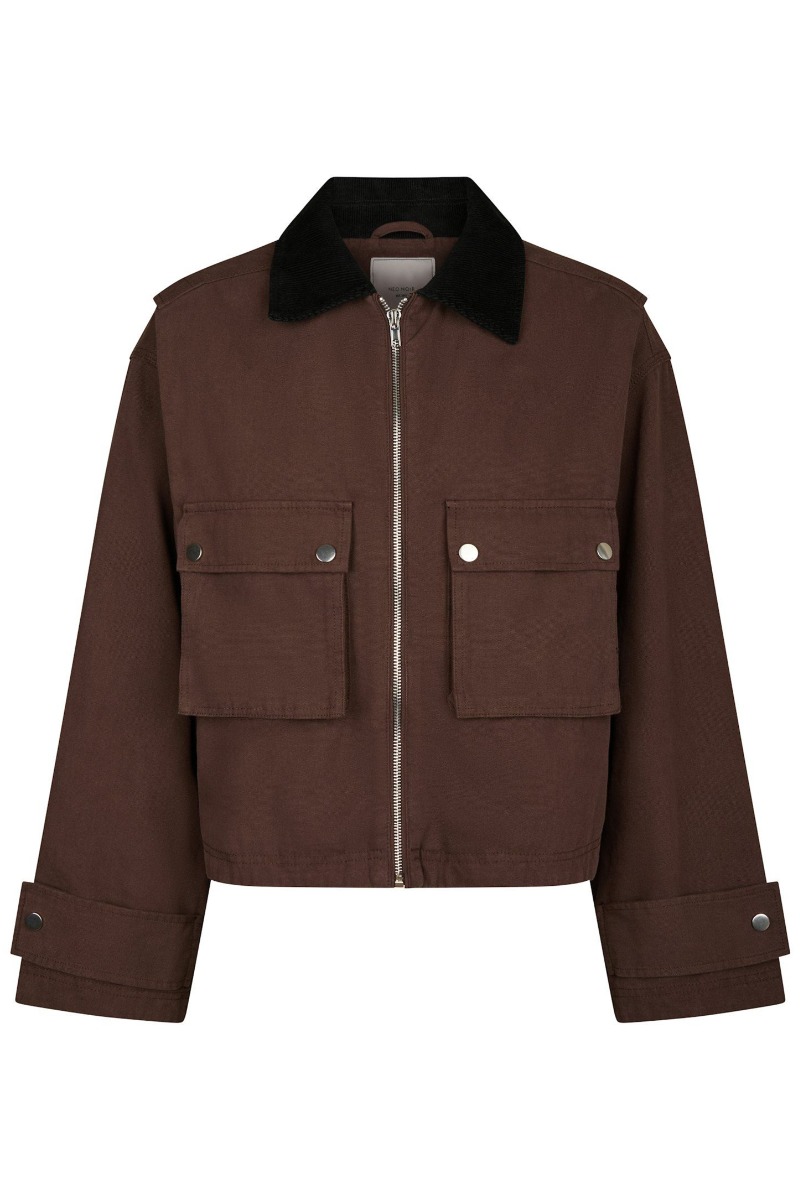 Neo Noir - Jakke - Rivera Canvas Boxy Jacket - Brown Levering I Marts