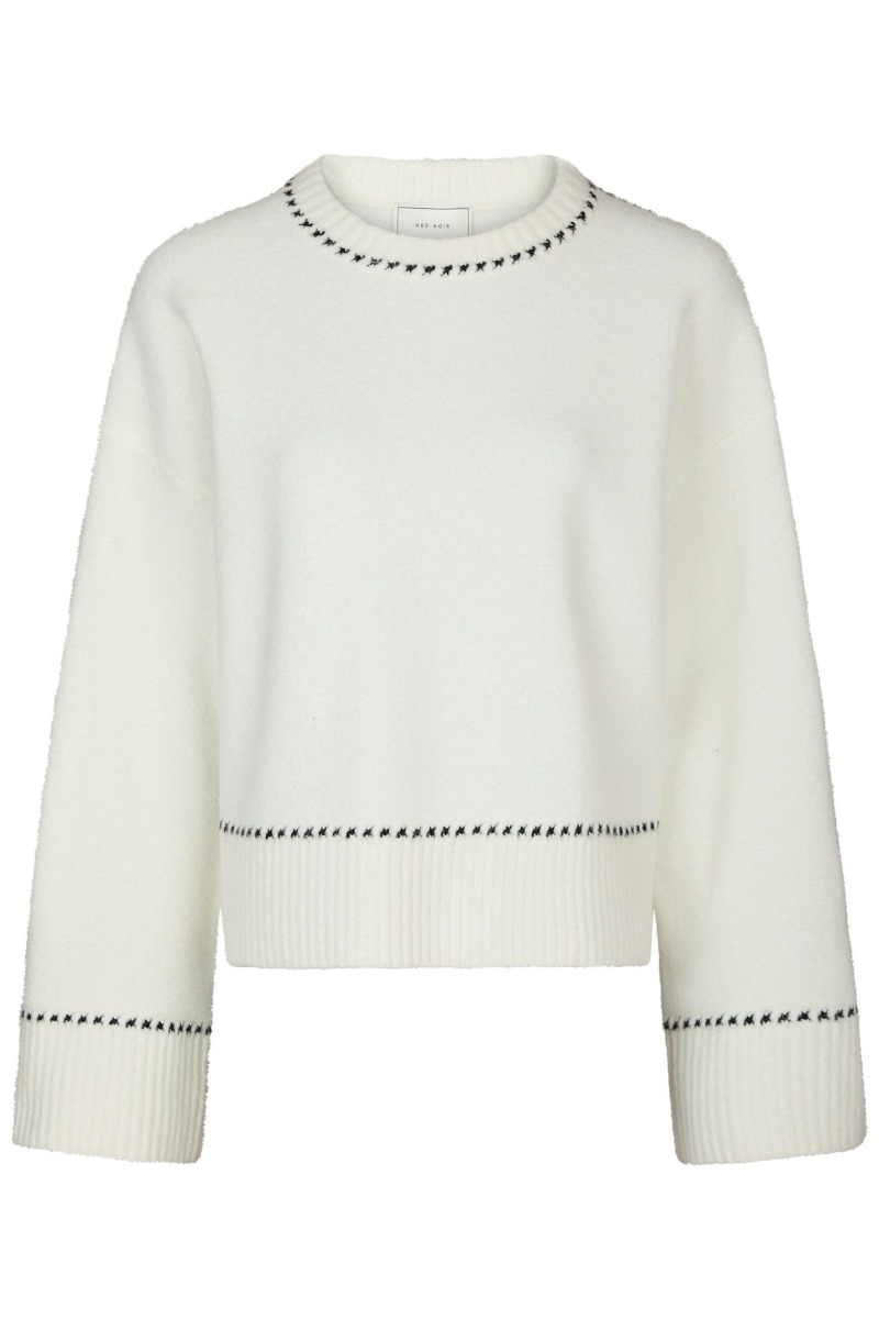 Neo Noir - Strik - Roeme Knit Stitch Blouse - Off White
