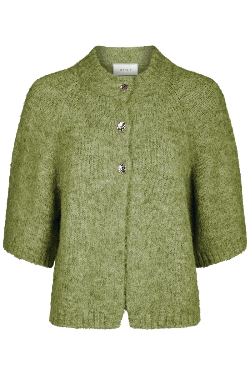 Neo Noir - Cardigan - Benuta Fluffy Knit Cardigan - Dusty Green Levering I December
