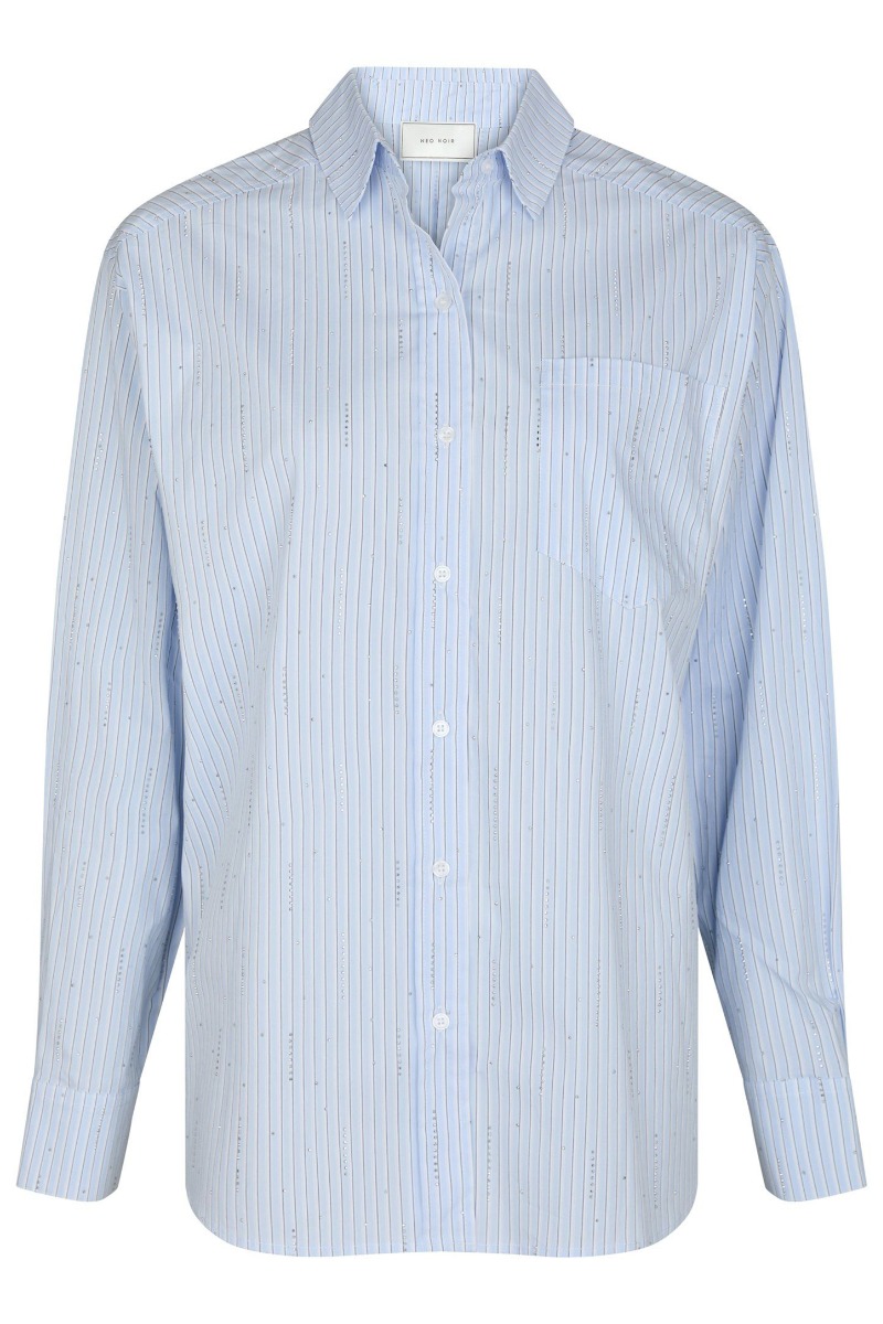 Neo Noir - Skjorte - Dalma Pattern Stone Shirt - Light Blue Stripe