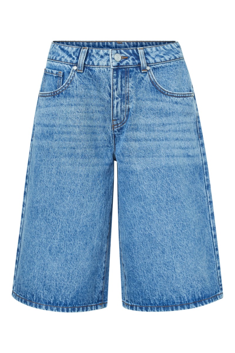 Sisters Point - Ofira-shorts i lys blå denim til hverdag