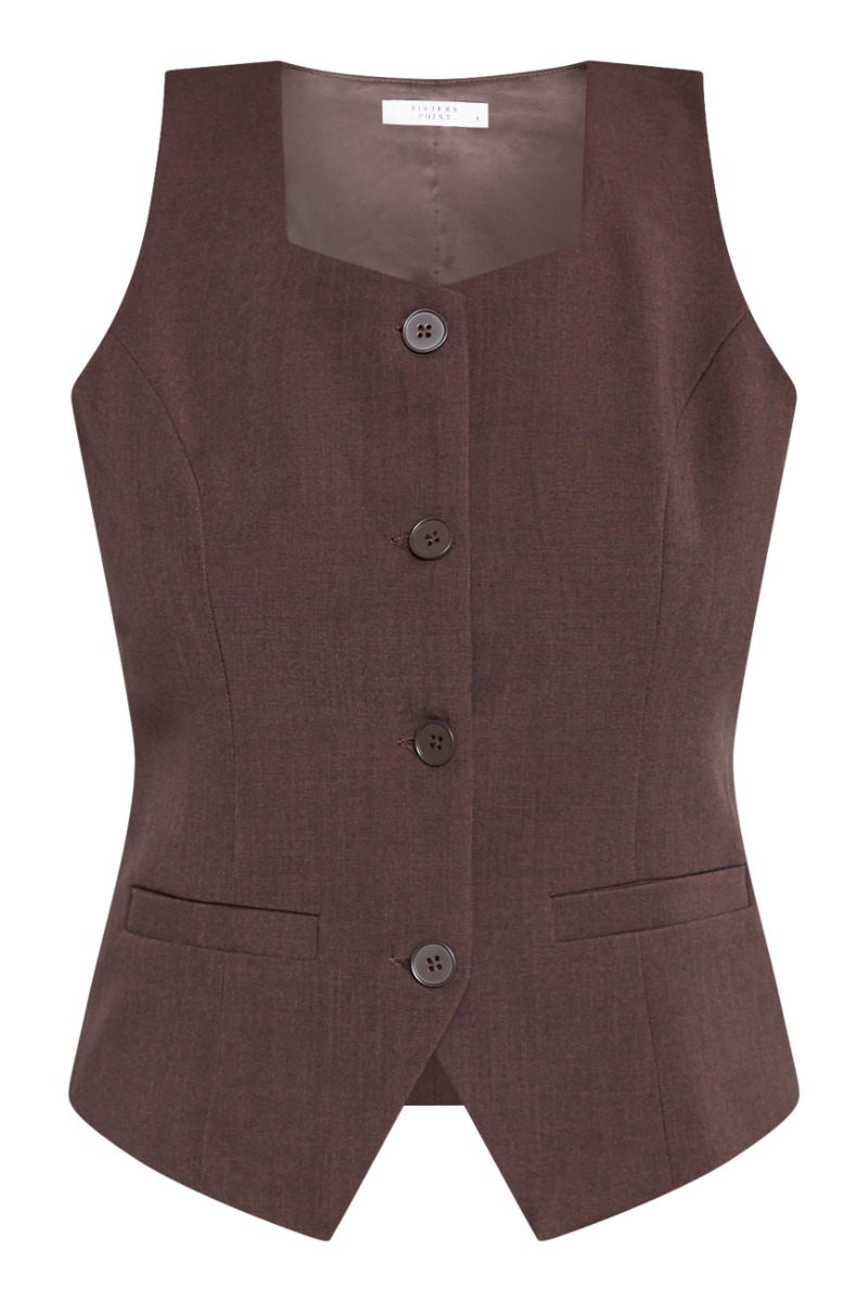 Sisters Point - Vest - Gema-ve1 D - Chokoladebrun Stil