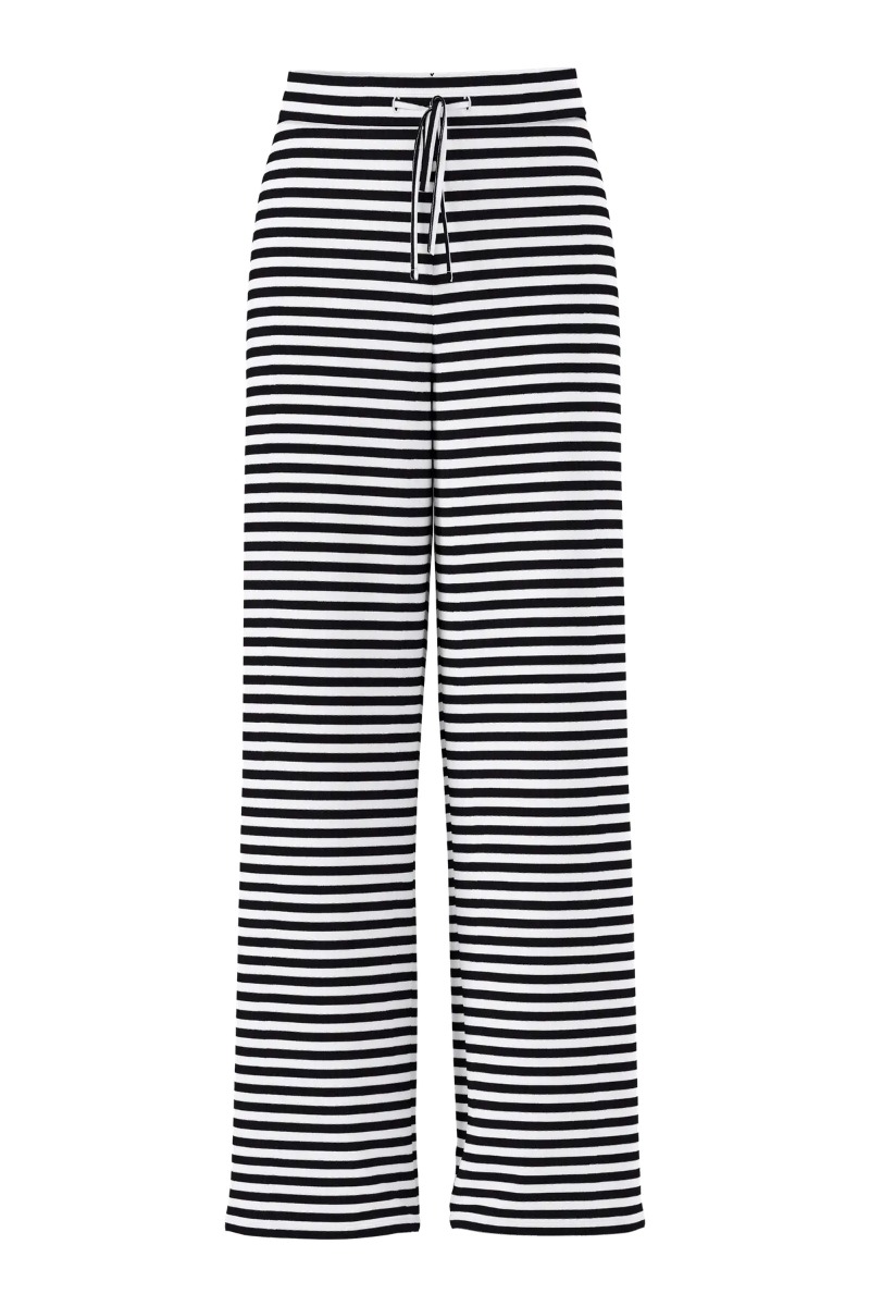 Pieces - Bukser - Laya Mw Wiide Pants - Blackbright White