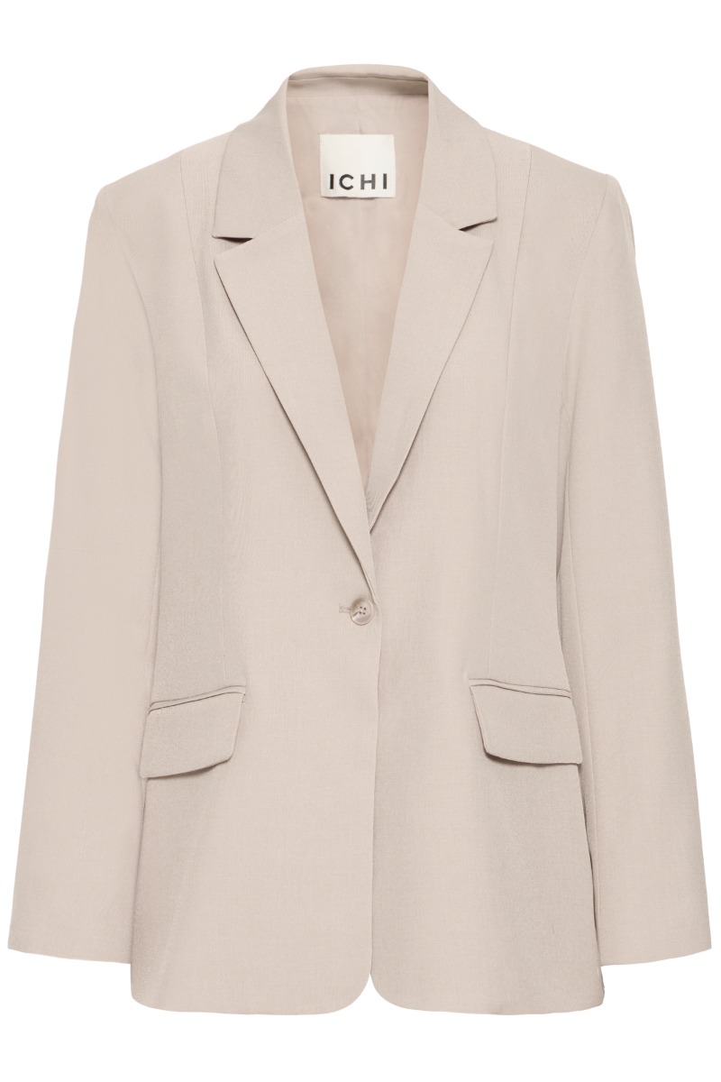 Ichi Blazer Fava Long - Dove Melange - Forudbestil nu!