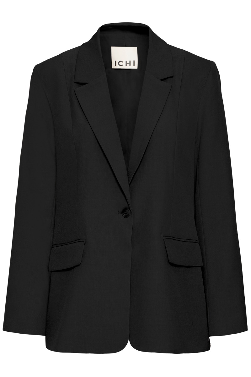 Ichi - Fava Lang Blazer - Sort - Forudbestil nu!