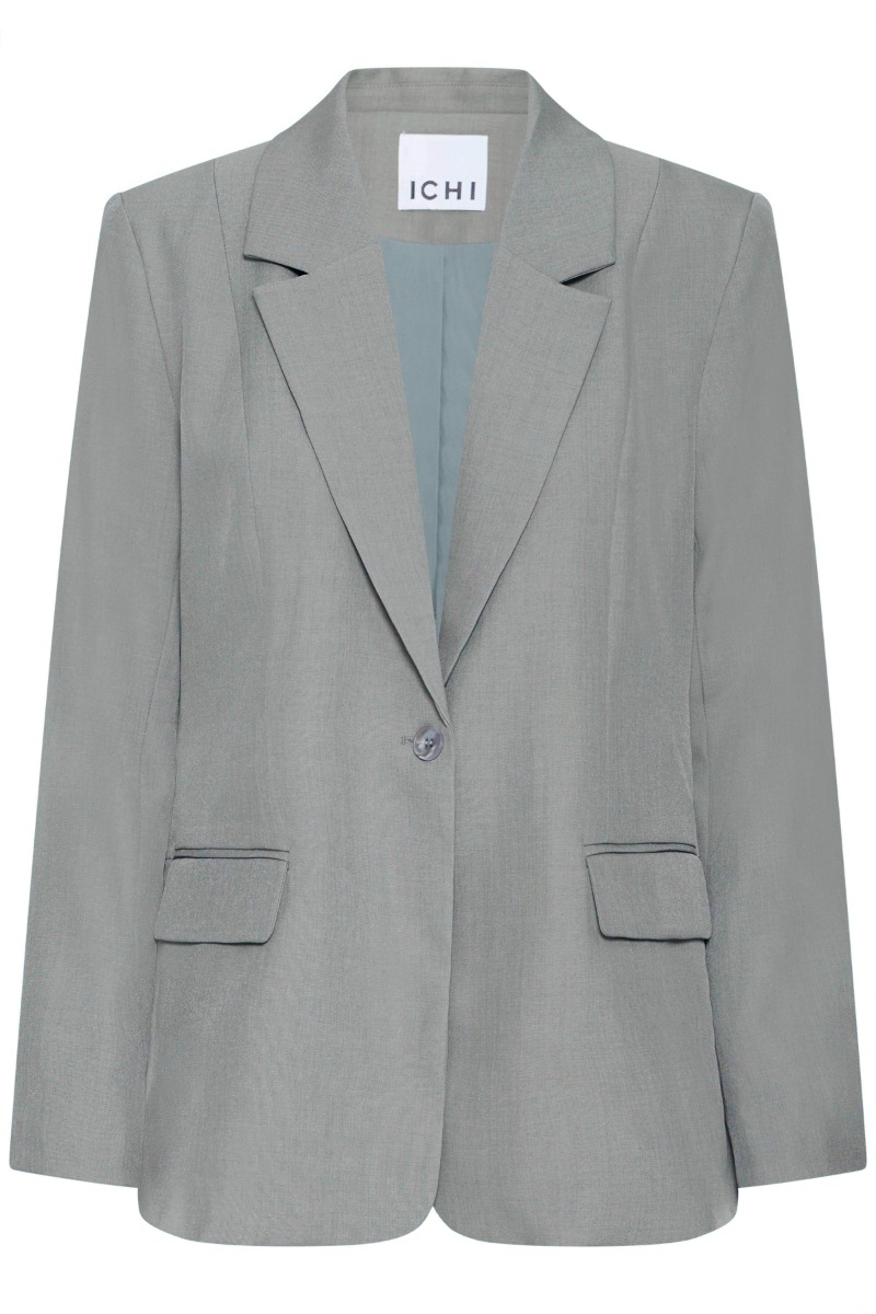 Ichi Blazer Fava Long - Grå Melange - Forudbestil nu!