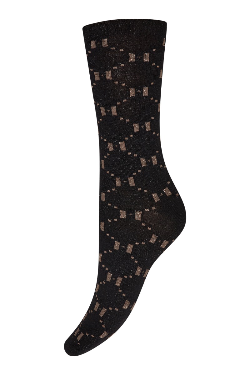 Hype The Detail - Glitrende Strømper - Blackgold