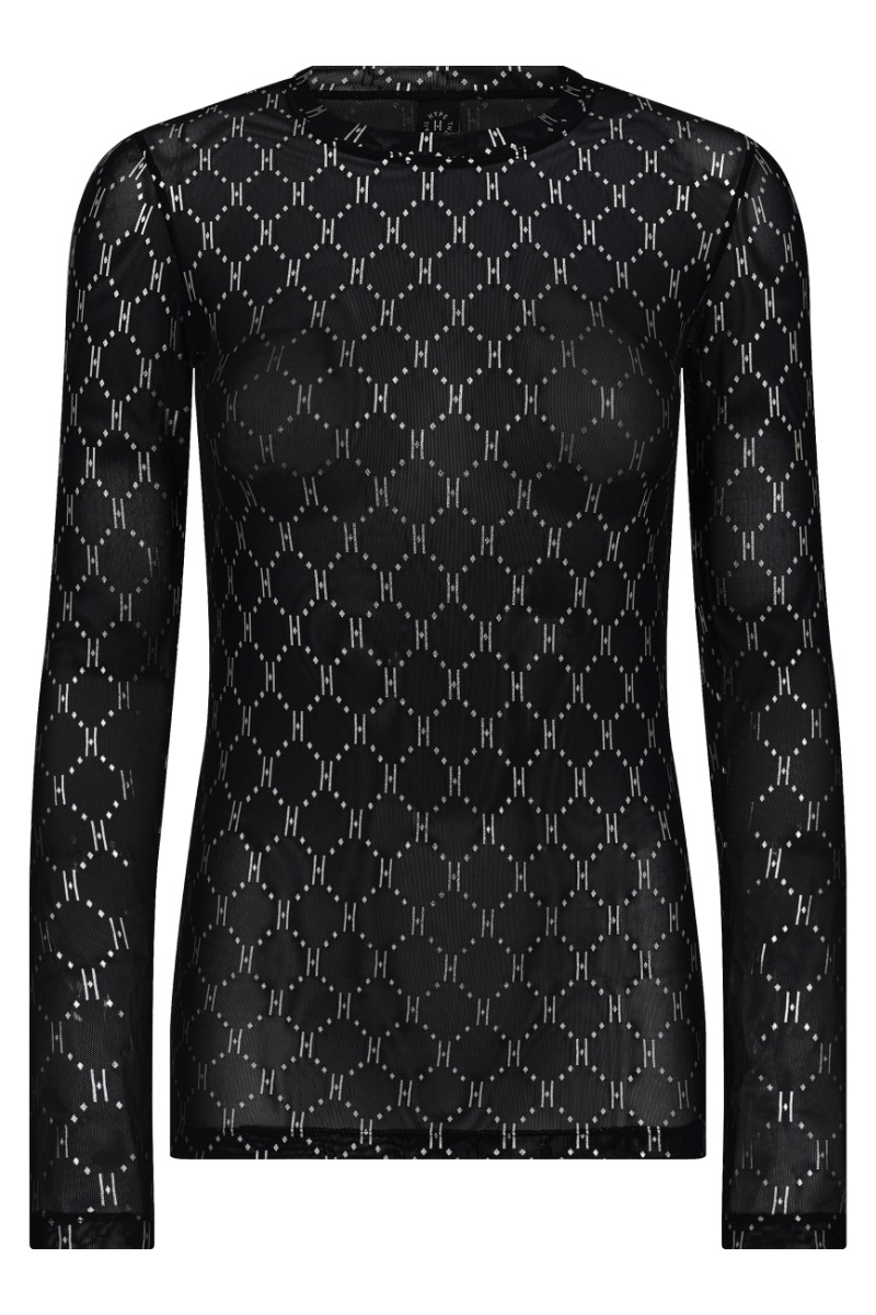 Hype The Detail - Bluse med logo - Grå nyhed