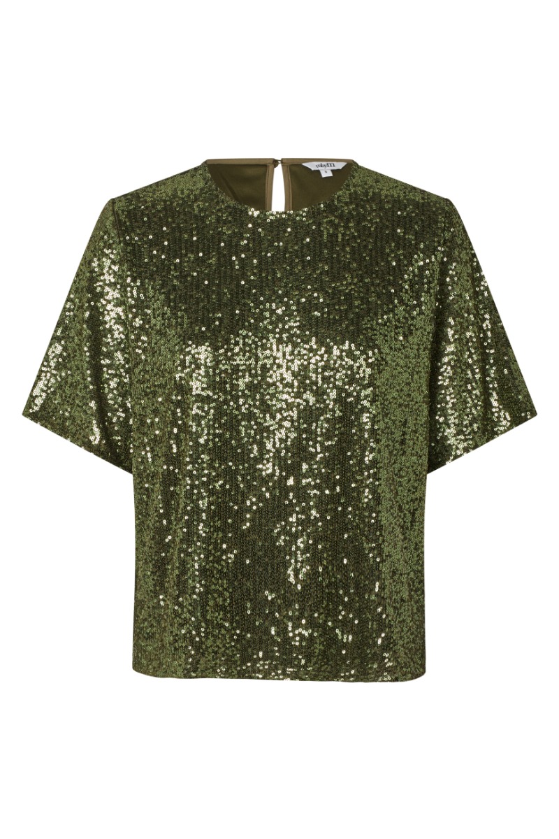 Mbym T-shirt Emrilla-m - Glitrende Beetle Green Design