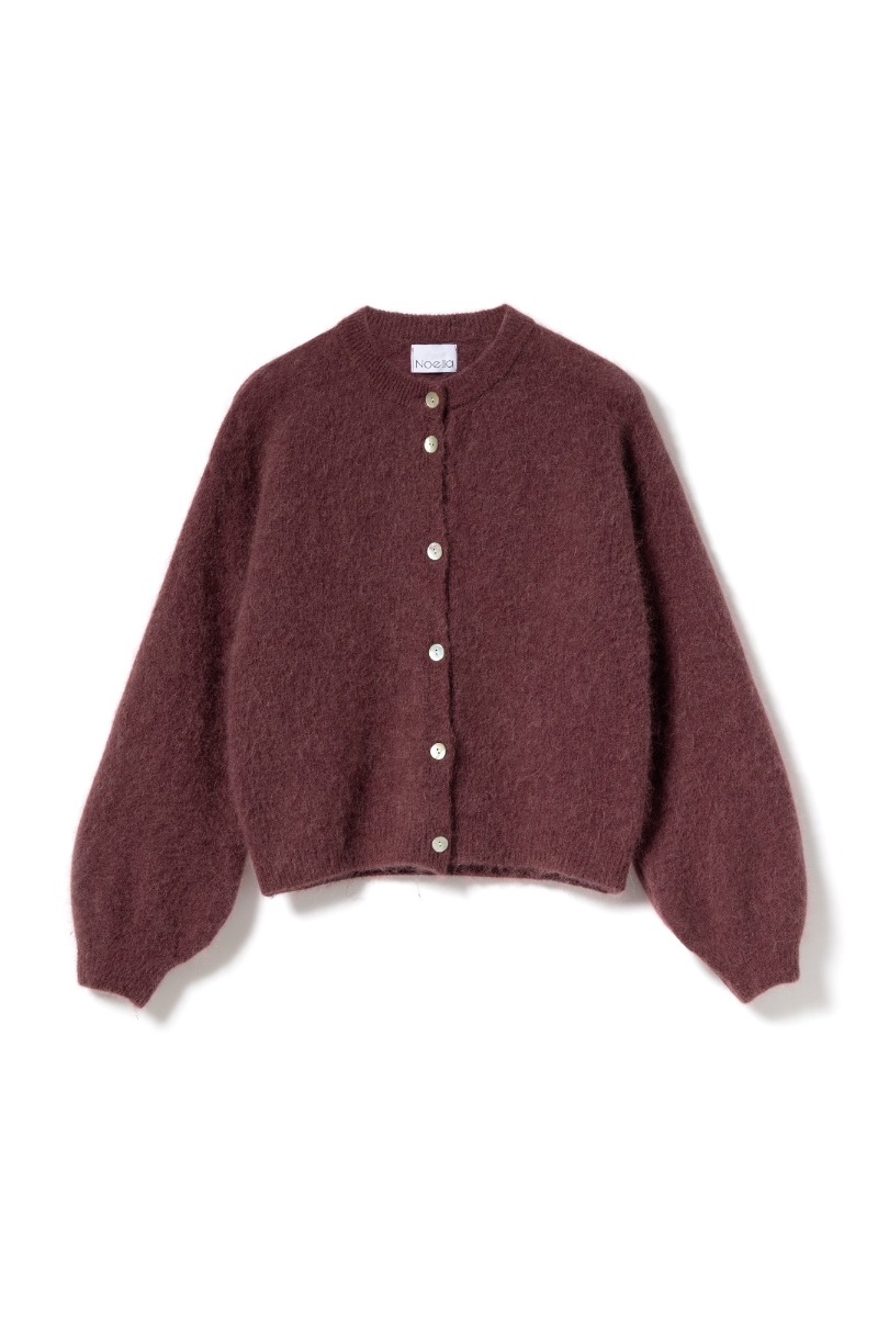 Noella Kae Strikket Cardigan i Rust - Nyhed!