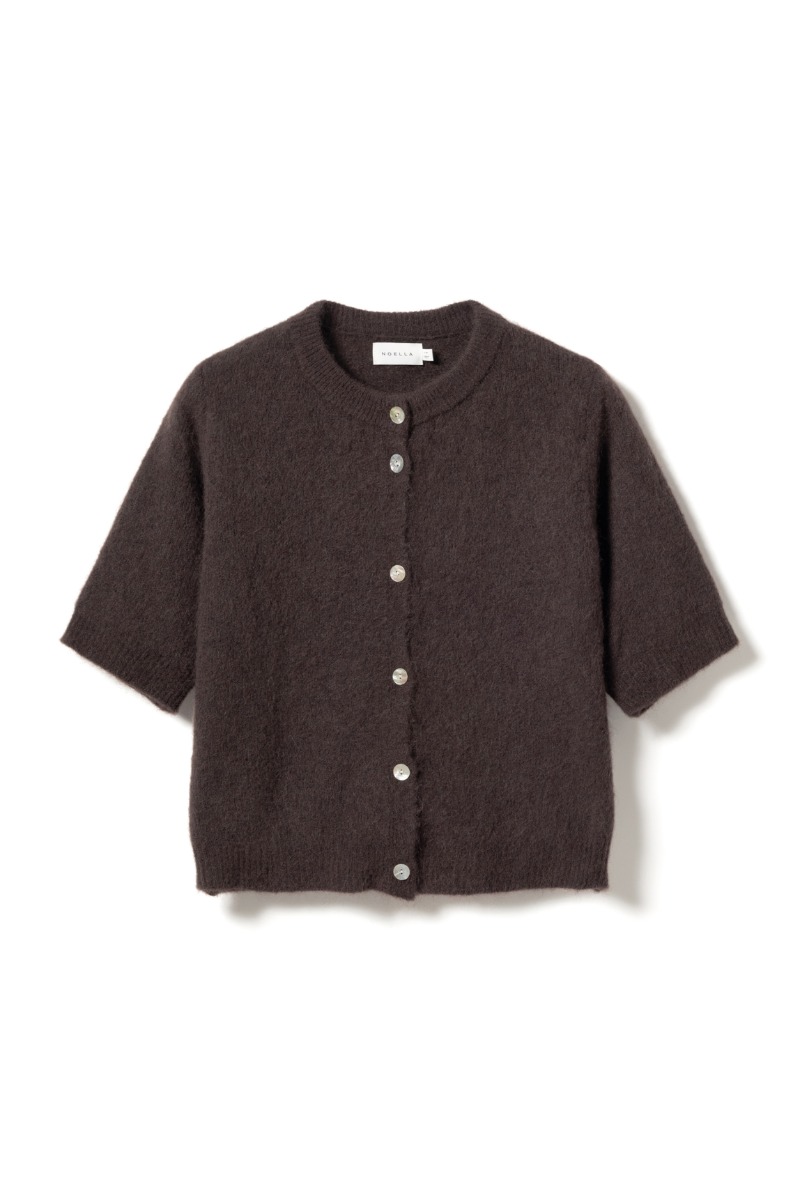 Noella - Kae Ss Strik Cardigan - Chokoladefarvet