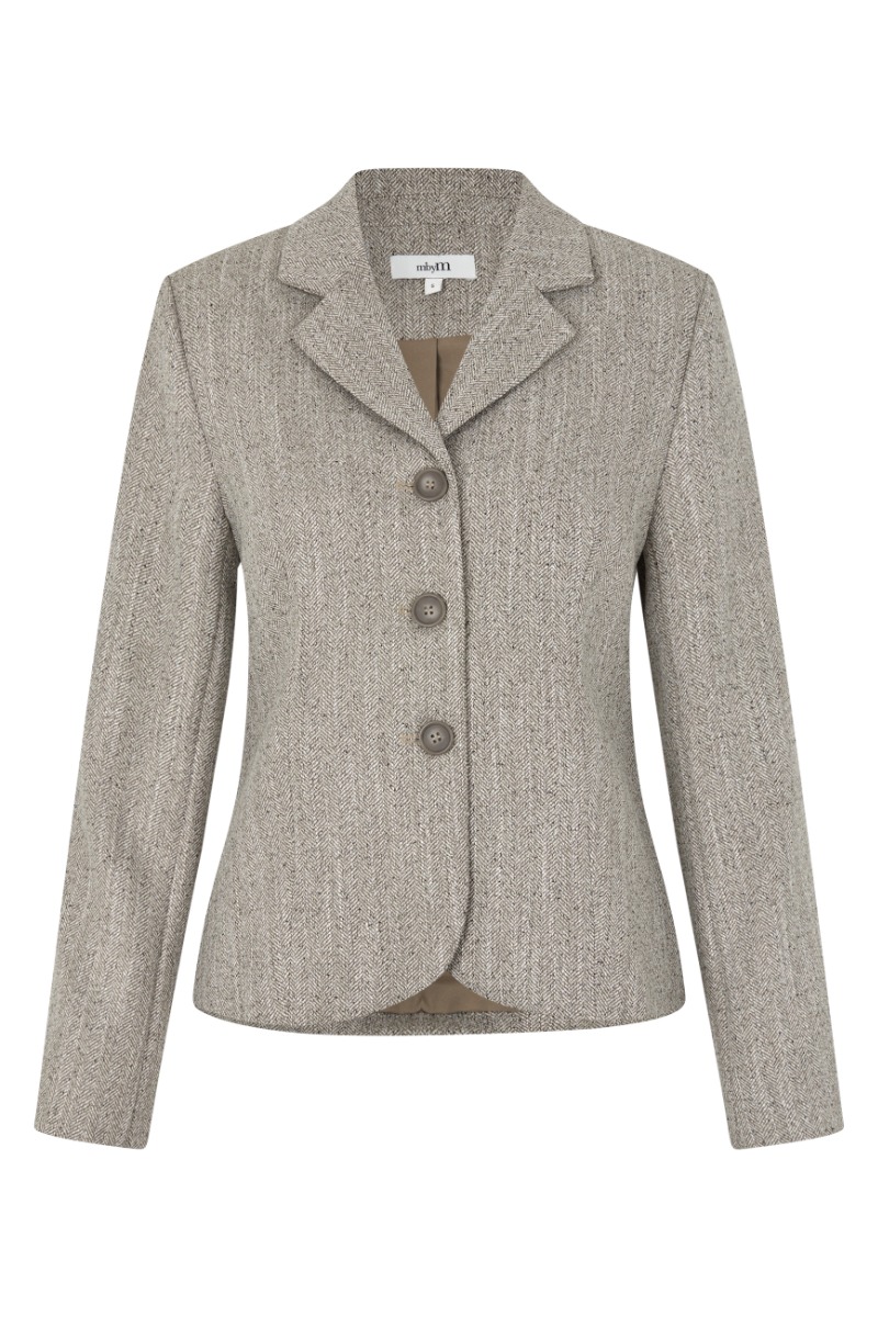 Mbym Blazer Niona-m i Pepper Grey Melange - Must-have!