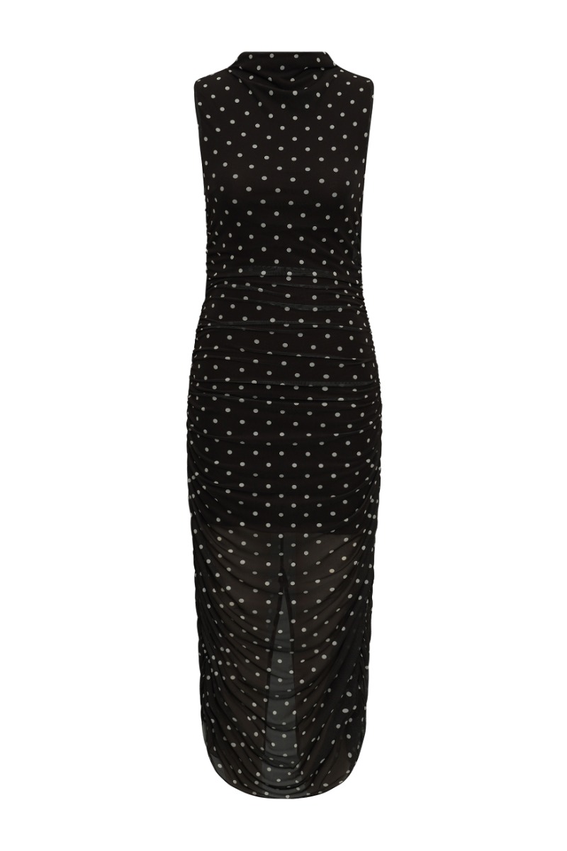 Mbym - Tætsiddende Kjole med Java Dots Design