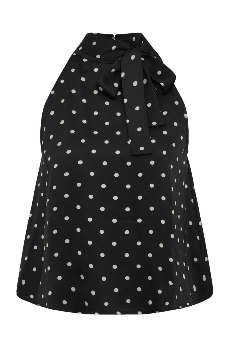 Mbym - Top med prikker - Elegant halterneck design