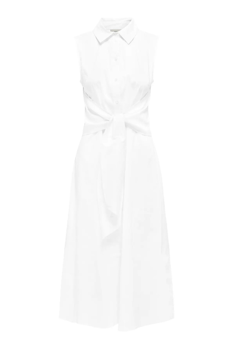 Jdy - Mio Sl Tie Midi Kjole - Hvid - Fantastisk Tilbud!
