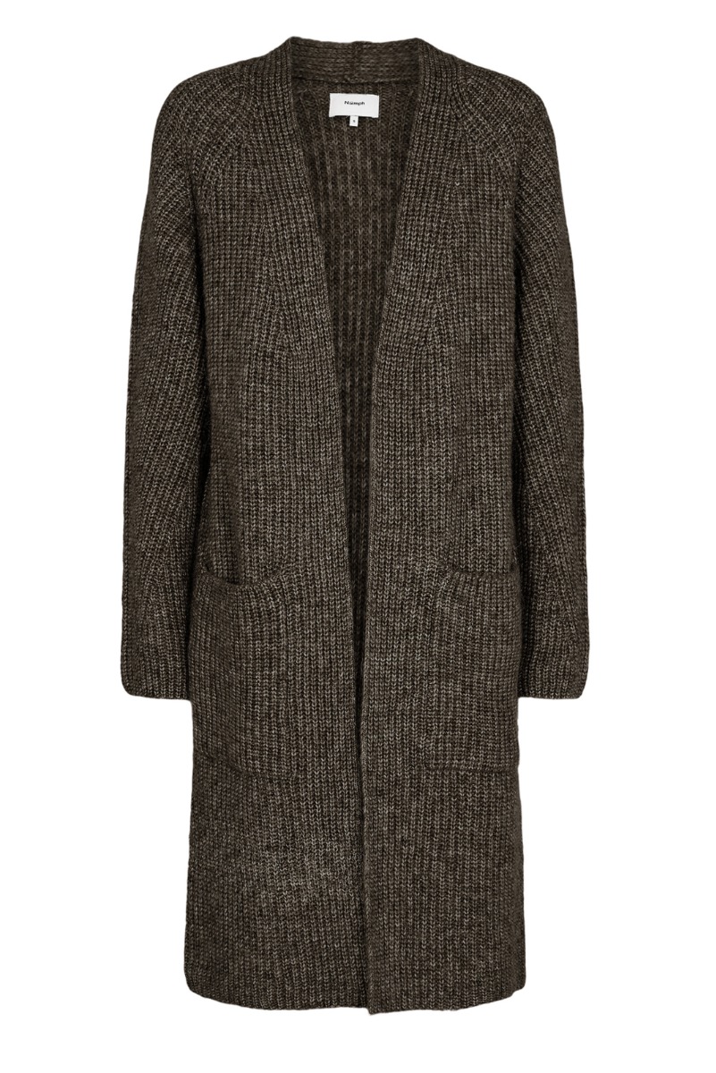 N?mph - Cardigan - Zindi Long Cardigan - Dark Earth