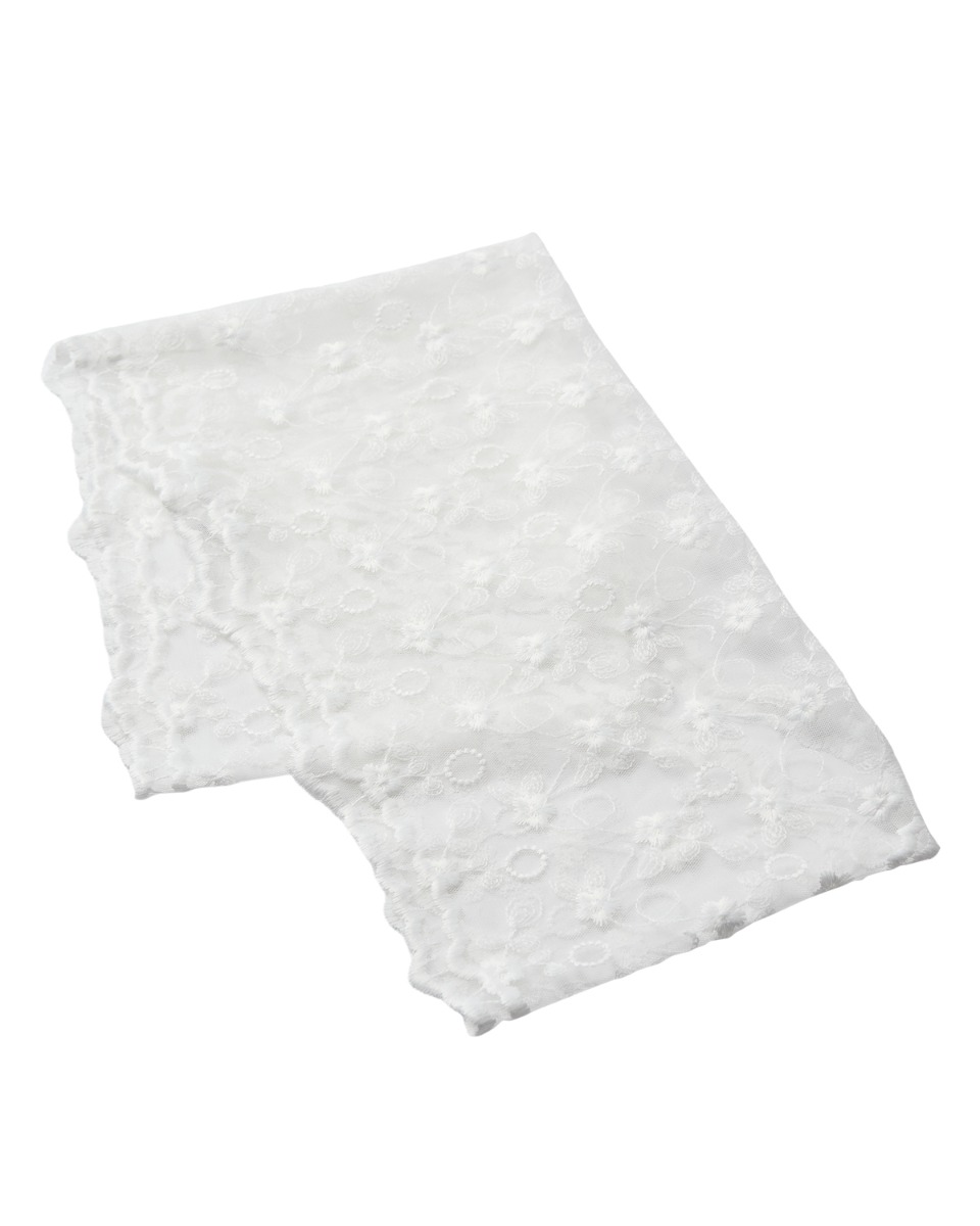 N?mph - Tørklæde - Lace Scarf - Bright White