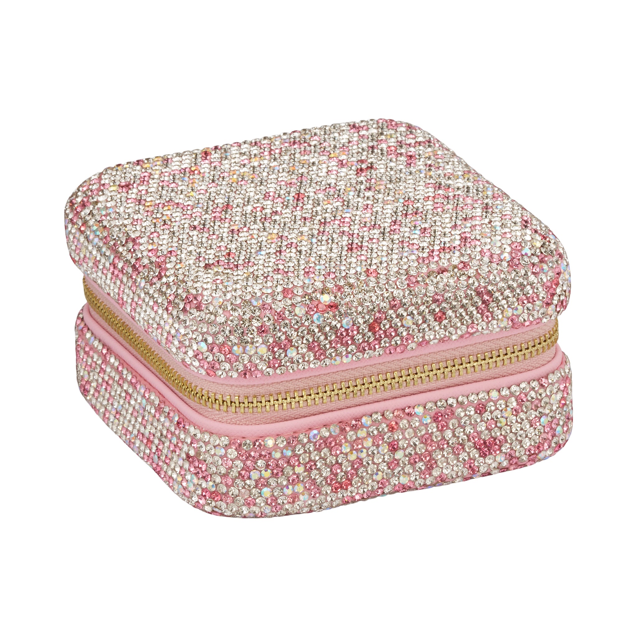 Annebrauner Pink Rhinestone Smykkeskrin